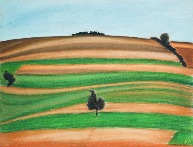 5.Ivan-Pavic-Crvena i zelena polja pastel 1995. 50 x 65 cm (002)