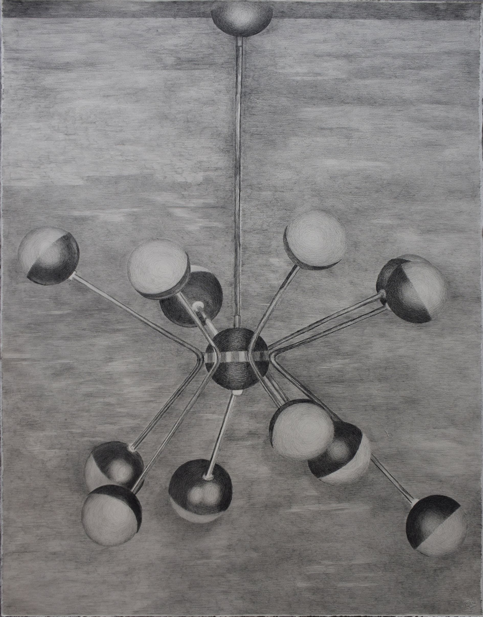 4.Natasa_Kokic_4. Model(Lamp), charcoal on paper, 56 x 76 cm, 2017